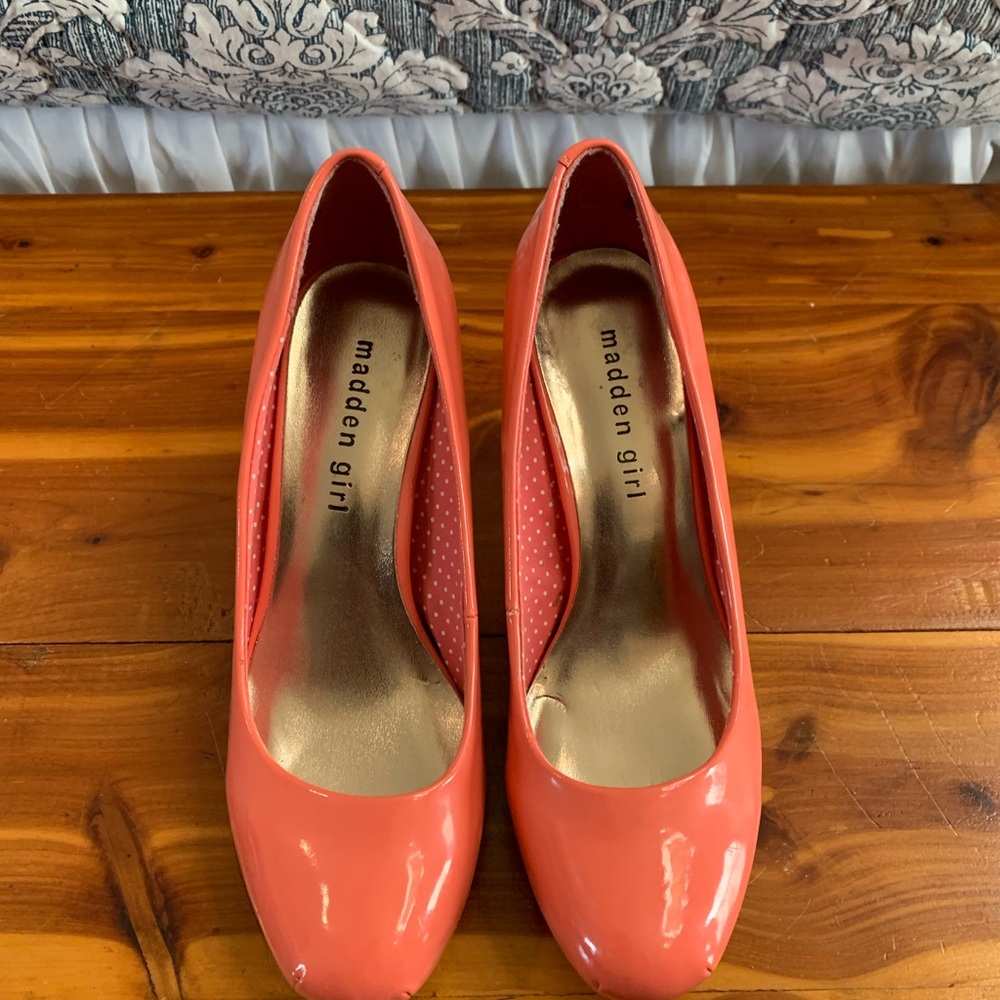 Madden Girl Vibrant Coral 3 1/2” Heels